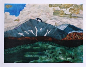 Notecard, Mount Meeker on a Cloudy Day