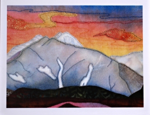 Notecard, Mount Meeker Sunset